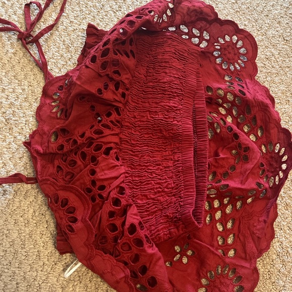 Winston White Cropped Red Top! - Picture 4 of 4